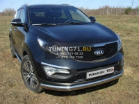 Решетка радиатора 16 мм Kia Sportage 2014